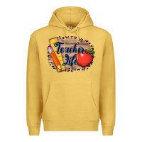 Antique Gold teacher life background 3200x2400 Premium Hoodie - AdoDesignShop