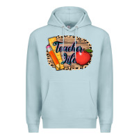 Blue Mist teacher life background 3200x2400 Premium Hoodie - AdoDesignShop
