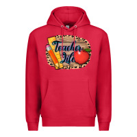Cardinal teacher life background 3200x2400 Premium Hoodie - AdoDesignShop