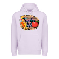 Lilac teacher life background 3200x2400 Premium Hoodie - AdoDesignShop