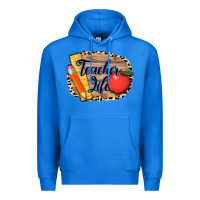 True Royal teacher life background 3200x2400 Premium Hoodie - AdoDesignShop