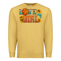 Antique Gold love my girl basketball Premium Sweatshirt - HRA Design Shop