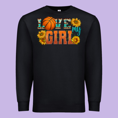 Love My Girl Basketball Premium Sweatshirt Designed By Hra Design Shop