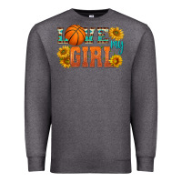 Charcoal Heather love my girl basketball Premium Sweatshirt - HRA Design Shop