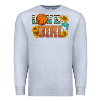 Heather Grey love my girl basketball Premium Sweatshirt - HRA Design Shop