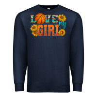Navy love my girl basketball Premium Sweatshirt - HRA Design Shop