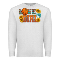 Oatmeal Heather love my girl basketball Premium Sweatshirt - HRA Design Shop