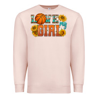 Pale Pink love my girl basketball Premium Sweatshirt - HRA Design Shop