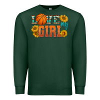 Sports Green love my girl basketball Premium Sweatshirt - HRA Design Shop