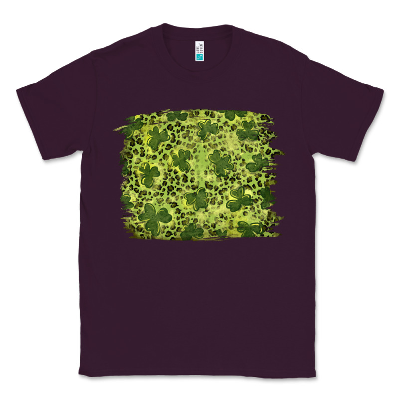 St Patricks Day Shamrock Leopard Background Classic Tee by RanaPortraitStore | Teevron