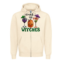 Sandshell Drink Up Witches Halloween Zipper Hoodie - RanaPortraitStore