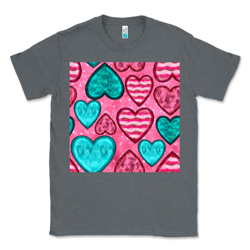 Valentines Day Hearts Seamless Pattern Classic Tee by BundleAndBundleShop | Teevron