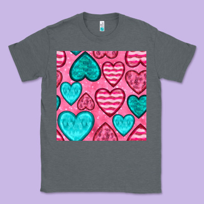 Valentines Day Hearts Seamless Pattern Classic Tee Designed By Bundleandbundleshop