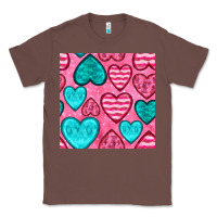 Chestnut valentines day hearts seamless pattern Classic Tee - BundleAndBundleShop