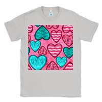 Moon Dust valentines day hearts seamless pattern Classic Tee - BundleAndBundleShop
