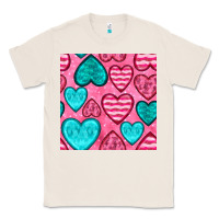 Natural valentines day hearts seamless pattern Classic Tee - BundleAndBundleShop
