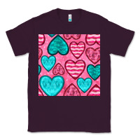 Plum valentines day hearts seamless pattern Classic Tee - BundleAndBundleShop