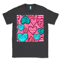Smoke valentines day hearts seamless pattern Classic Tee - BundleAndBundleShop