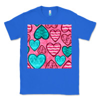 True Royal valentines day hearts seamless pattern Classic Tee - BundleAndBundleShop