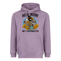 Lavender dead inside but caffeinated Heavyweight Hoodie - Zillion Design Studio