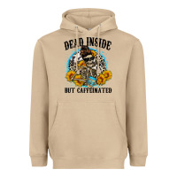 Dead Inside But Caffeinated Heavyweight Hoodie | Teevron