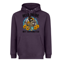 Plum dead inside but caffeinated Heavyweight Hoodie - Zillion Design Studio