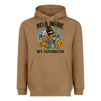 Toasted Coconut dead inside but caffeinated Heavyweight Hoodie - Zillion Design Studio