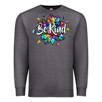 Charcoal Heather be kind2 Premium Sweatshirt - SublimationCraftShop