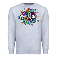 Heather Grey be kind2 Premium Sweatshirt - SublimationCraftShop