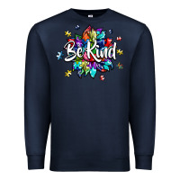 Navy be kind2 Premium Sweatshirt - SublimationCraftShop