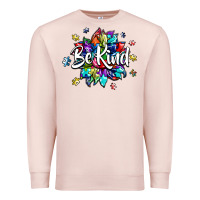 Pale Pink be kind2 Premium Sweatshirt - SublimationCraftShop