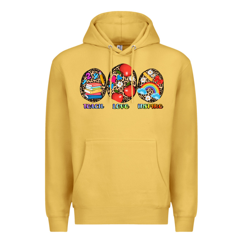 Teach Love Inspire Premium Hoodie by AdoDesignShop | Teevron