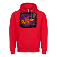 Red Boo Halloween Zipper Hoodie - RanaPortraitStore