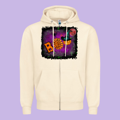 Zipper Hoodie Boo Halloween