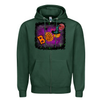Sports Green Boo Halloween Zipper Hoodie - RanaPortraitStore