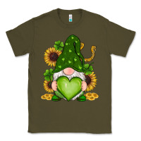 Army Green st patricks day shamrock sunflowers gnomes Classic Tee - RanaPortraitStore