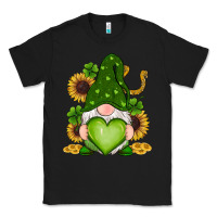 Black st patricks day shamrock sunflowers gnomes Classic Tee - RanaPortraitStore