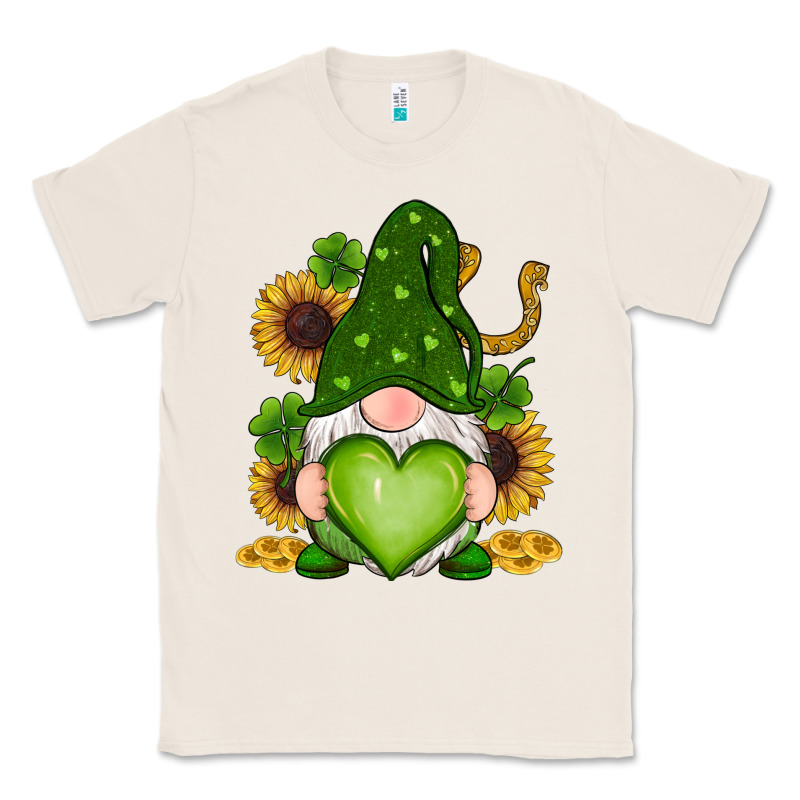 St Patricks Day Shamrock Sunflowers Gnomes Classic Tee by RanaPortraitStore | Teevron