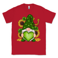Red st patricks day shamrock sunflowers gnomes Classic Tee - RanaPortraitStore
