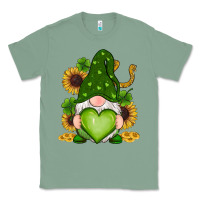 Sage st patricks day shamrock sunflowers gnomes Classic Tee - RanaPortraitStore