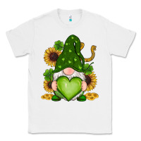White st patricks day shamrock sunflowers gnomes Classic Tee - RanaPortraitStore