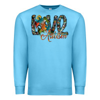 Ocean Blue love autism Premium Sweatshirt - SublimationCraftShop