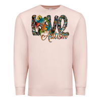 Pale Pink love autism Premium Sweatshirt - SublimationCraftShop