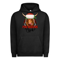 Pigment Black you serious clark highland cow Urban Hoodie - Jasminsmagicworld