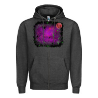 Charcoal Heather Halloween background Zipper Hoodie - RanaPortraitStore