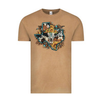 Bull Skull Leopard Cowhide Sunflower Texas Map Vintage Tee | Teevron