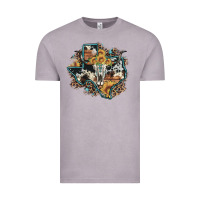 Vintage Zinc bull skull leopard cowhide sunflower texas map Vintage Tee - Artiststas