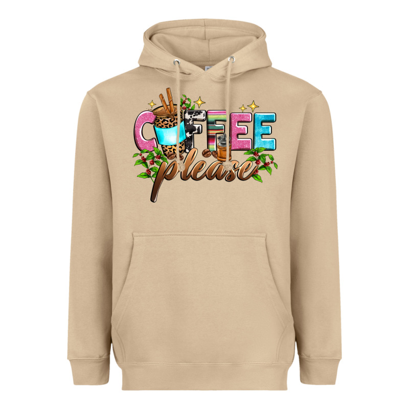 Coffee Please Heavyweight Hoodie by Zillion Design Studio | Teevron