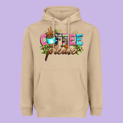 Coffee Please Heavyweight Hoodie Designed By Zillion Design Studio