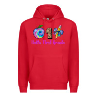 Red hello first grade tie dye 3200x2400 Premium Hoodie - AdoDesignShop